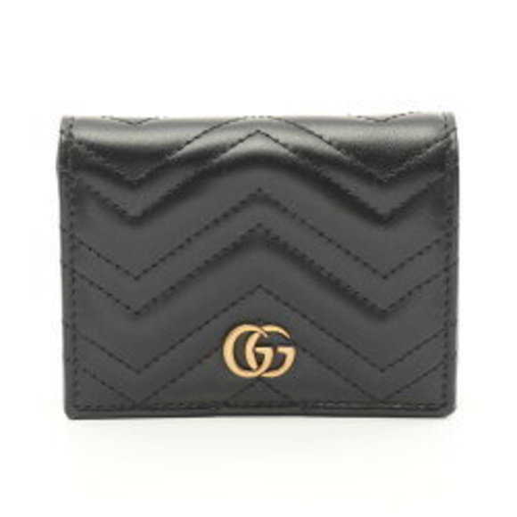 Gucci GG Marmont Bifold Wallet Leather Black - Picture 1 of 4